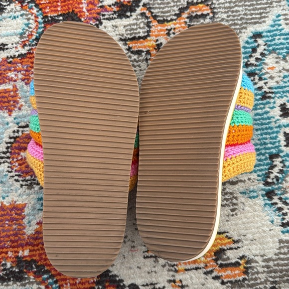 Farm Rio Crochet Colorful Slides Size 8 - Picture 6 of 6